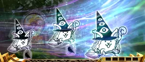 左から右へ風+ネコマージョ3匹