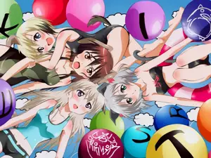 水着4人