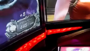 左サブ液晶下のDEVILポイント拡大画像