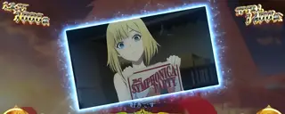 青｜チラシを見せるコゼット